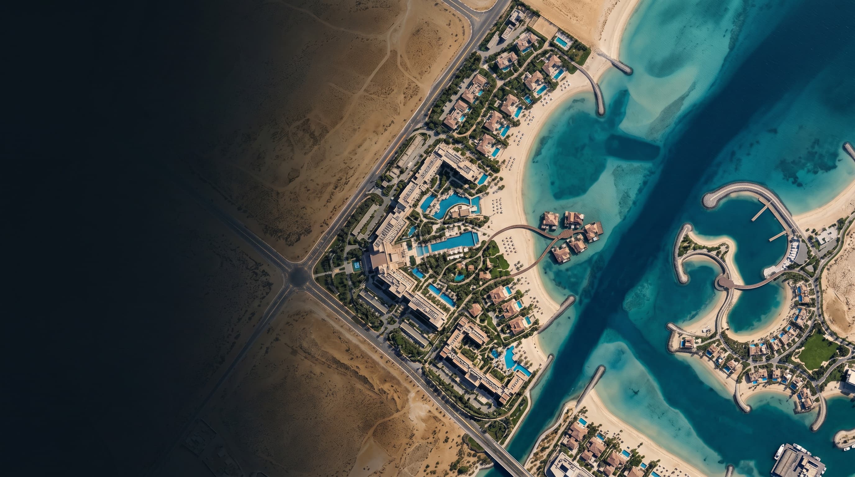 AI-generated resort district illustration for the Middle East