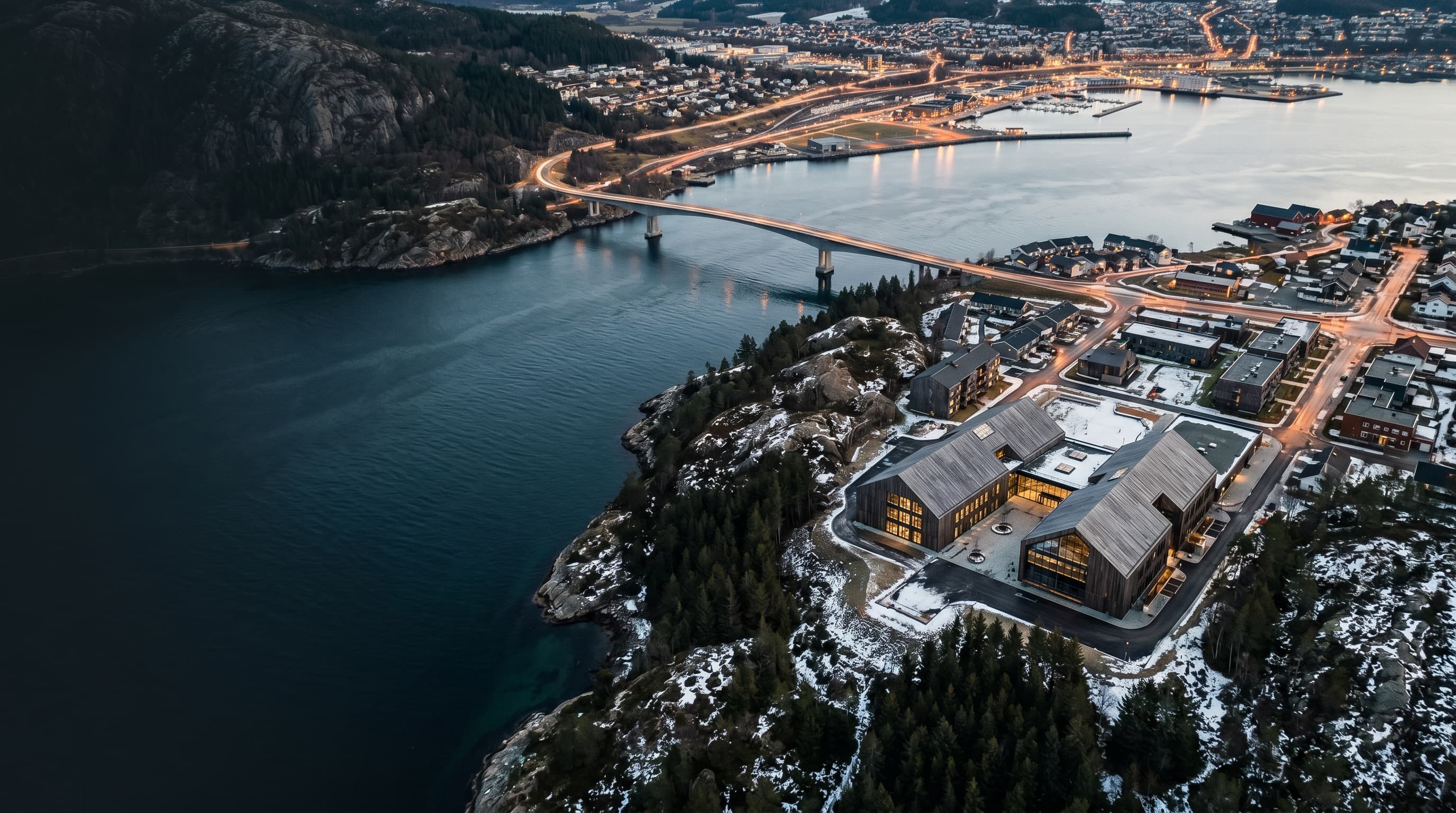 AI-generated Nordic city-region illustration